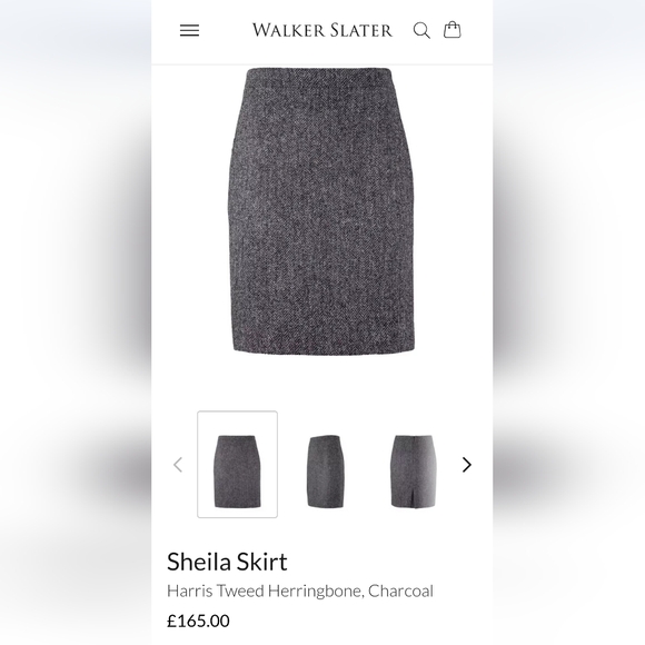 NWOT | Walker Slater Harris Tweed Herringbone Pencil Skirt - Picture 9 of 11